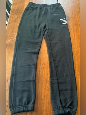 Nike Black Sweatpants with White Swoosh and Accent Stripes size XL NWT